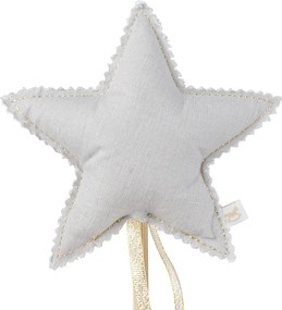 Ľanový kúzelný prútik šedý so zlatom