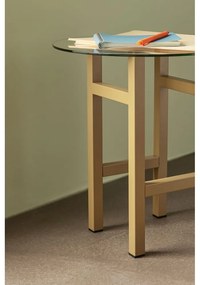 Okrúhly odkladací stolík so sklenenou doskou ø 40 cm Elevate – Hübsch