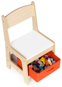 Zostava detského nábytku, stôl + 2 stoličky, kriedová tabuľa, ECOTOYS