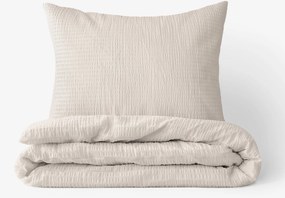 Goldea krepové posteľné obliečky - latte 140 x 200 a 70 x 90 cm