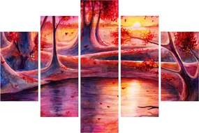 Obraz čarovného lesa (150x105 cm)