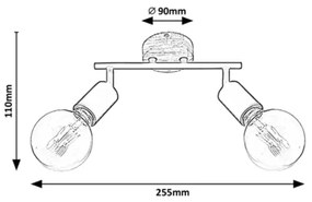 Rabalux 3977 - Bodové svietidlo PABLO 2xE27/40W/230V