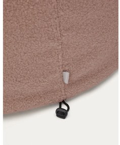 Svetloružový taburet z textílie buklé Kaeli – Kave Home