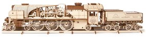 Ugears 3D puzzle Lokomotiva V-Express s vagónem 538 ks