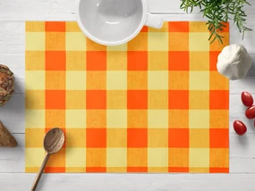 Biante Bavlnené prestieranie na stôl Olivia OL-003 Oranžovo-žltá kocka veľká 30x40 cm