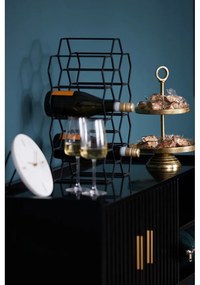 Čierny kovový regál na víno na 12 fliaš Salbris - Light &amp; Living