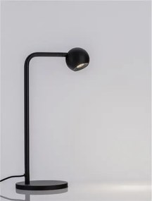 LED čierna stolná lampa Sfera
