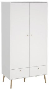 Biela šatníková skriňa 99x200 cm Bodo – Tvilum