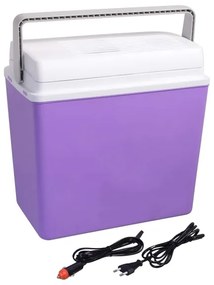 Prenosná autochladnička 23 l 55W/12V/230V fialová/biela