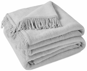 BAVLNENÁ DEKA COTTON CLOUD 150X200 CM SIVÁ