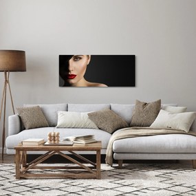 Obraz - Portrét ženy v klobúku (120x50 cm)