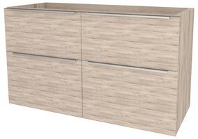 Mereo, Mereo Mailo, kúpeľňová skrinka 121 cm, chróm madlo, Multidecor, Dub Kronberg svetlý, MER-CN593SDKRS