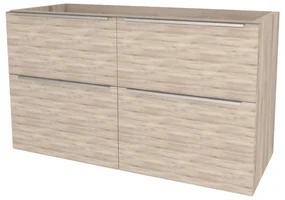 Mereo, Mereo Mailo, kúpeľňová skrinka 121 cm, chróm madlo, Multidecor, Dub Kronberg svetlý, MER-CN593SDKRS