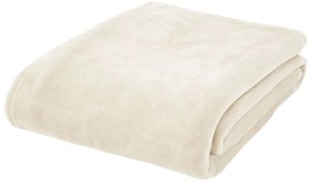 Krémovobiely mikroplyšový pléd na dvojlôžko 200x240 cm Raschel – Catherine Lansfield