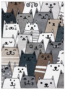 Dywany Łuszczów Detský kusový koberec Fun Gatti Cats multi - 140x190 cm