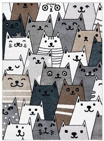 Dywany Łuszczów Detský kusový koberec Fun Gatti Cats multi - 80x150 cm