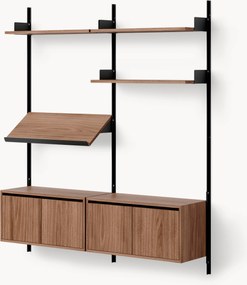 Veľký nástenný regál's úložným priestorom Living