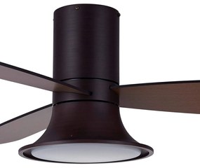 Stropný ventilátor Flusso + LED svietidlo bronzová