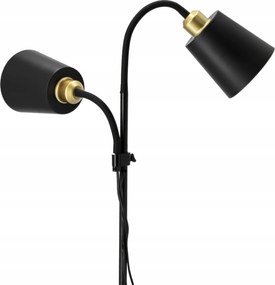 Smart LED ARGUS stojacia čierna lampa na čítanie nastaviteľná 2xE27