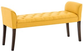 Lavica Cleopatra Chaiselongue látka, nohy antik tmavé - Žltá