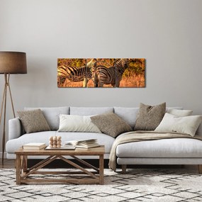 Obraz zebier (s hodinami) (90x30 cm)