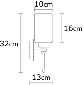 Nástenné svietidlo v bielo-striebornej farbe Balcova – Opviq lights