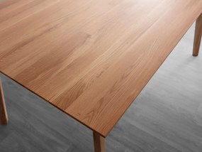 Dubový skladací stôl 90x200-285 cm Akron matný dub
