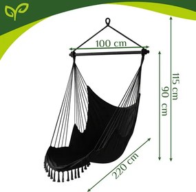 Závesné BOHO brazílske kreslo 2v1 s vankúšmi