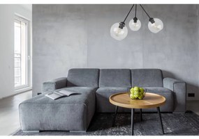Stropné svietidlo Haga Trio, 3x transparentné sklenené tienidlo