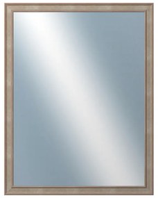 DANTIK - Zrkadlo v rámu, rozmer s rámom 70x90 cm z lišty TOOTH malá strieborná (3162)