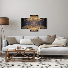 Obraz - Zlatá mandala s šípmi (90x60 cm)
