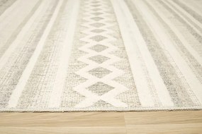 Koberec Cotton C102 Etno / kosoštvorce, krémový / sivý / béžový