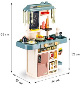 MULTISTORE Detská kuchynka so zvukmi, LED, parou a 46 doplnkami