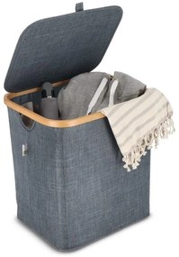 Kôš na bielizeň NOLVIO 50 L, modrosivý