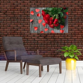 Obraz - kytica ruží (90x60 cm)