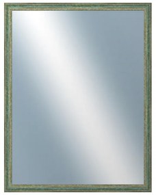 DANTIK - Zrkadlo v rámu, rozmer s rámom 70x90 cm z lišty LYON zelená (2706)