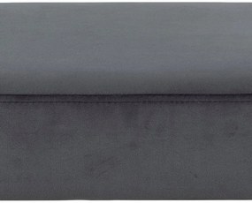 Elegantná lavica DESIRE 95 cm tmavosivý 100% polyester, kovová podnož