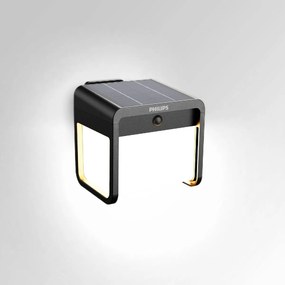 Philips Ezra UltraEfficient solárne LED svietidlo, senzor, čierna, 1,8 W, 250/25 lm, 3000 K