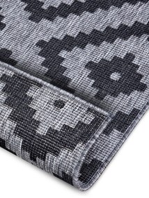 NORTHRUGS - Hanse Home koberce Kusový koberec Twin-Wendeteppiche 105461 Night Silver – na von aj na doma - 80x250 cm