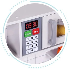 Drevená detská realistická kuchyňa s LED svetlom, zvukmi a príslušenstvom