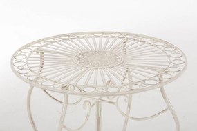 Súprava kovových stoličiek a stola Aldeano (SET 2+1) - Krémová antik