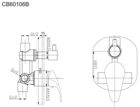 Mereo Mereo, Sprchový set Sonáta s dvojcestnou podomietkovú batérií, MER-CB650SS2