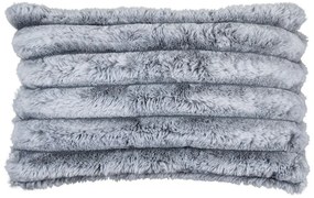 Šedý plyšový mäkučký rebrovaný vankúš Soft Rabbi - 30*15*50cm