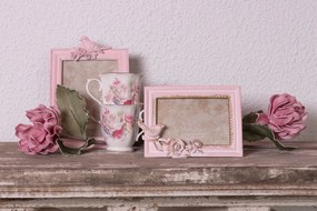 Porcelánový hrnček s kvetmi - Ø 12*9*10 cm