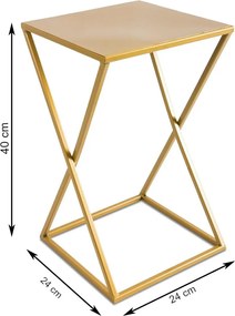 STOJAN NA KVETINÁČ LOFT5 40X24X24 CM ZLATÁ