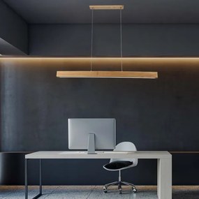 LED Luster na lanku LED/12W/230V 4000K hnedá