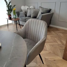 Jedálenská stolička SEVILLA zamatová, grafitová