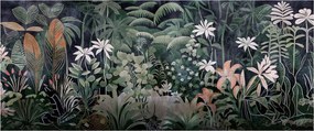 Obraz - Maľovaný vzor džungle (120x50 cm)