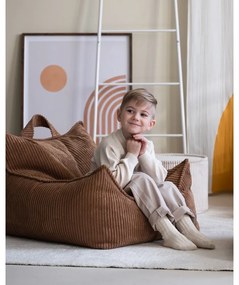 Hnedý menčestrový detský sedací vak Chair – Wigiwama