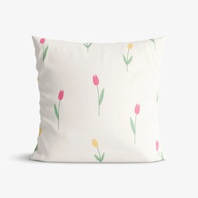 Goldea bavlnená obliečka na vankúš - tulipány 50 x 70 cm